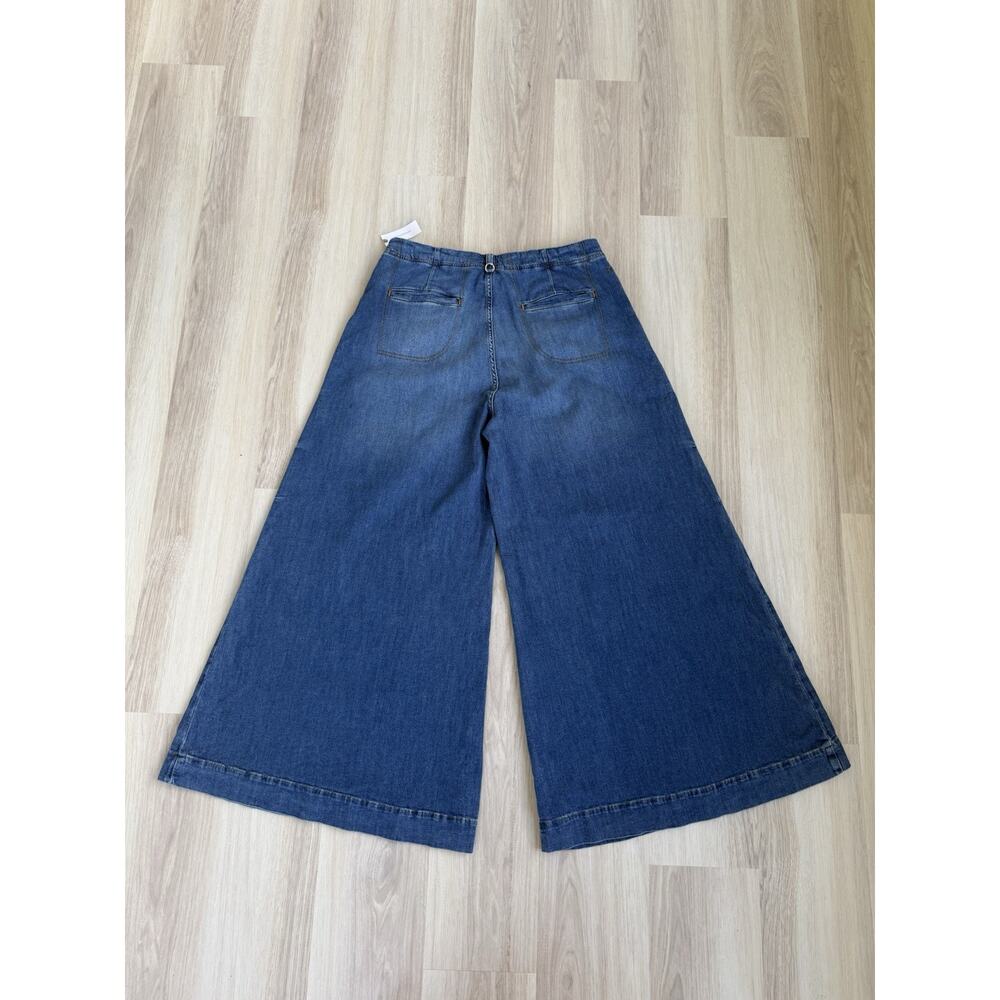 NWT Anthropologie Pilcro Pleated Palazzo Wide Leg Jeans Size 32 - Picture 2 of 10